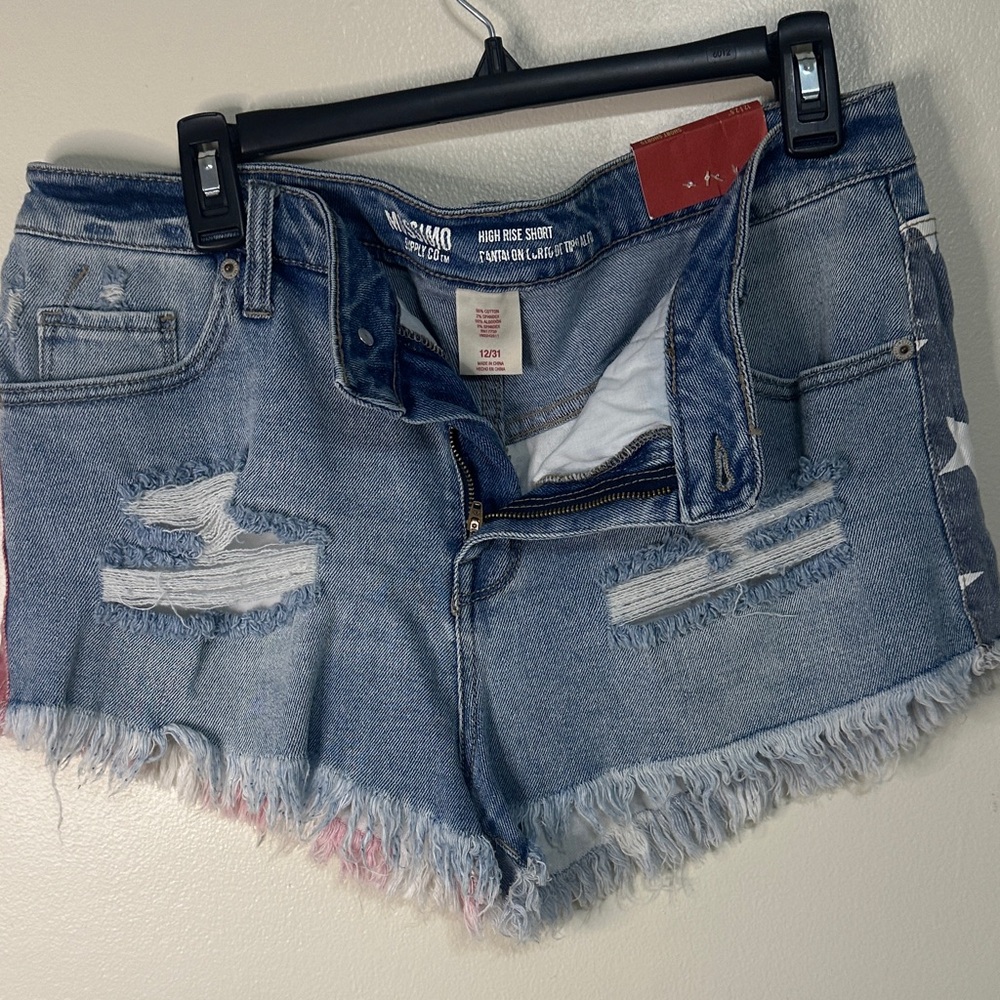 Mossimo High-rise short shorts Women Shorts Amercan flag short..